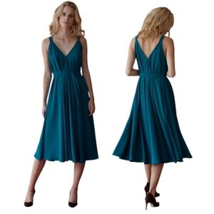 Undress NWT ISA Jade Teal Midi Dress Women's One Size